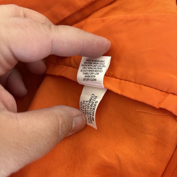 Banana Republic Shorts Women's 2P  Tie Waist Orange Linen Blend Beach - Picture 4 of 8